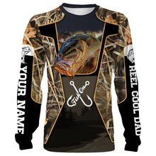 Load image into Gallery viewer, Customize Name Reel Cool Dad Fish On Bass Fishing 3D All Over Printed Shirts Personalized Gift For Fisherman, Father NQS406