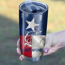 Load image into Gallery viewer, 1PC Texas Redfish Puppy Drum fishing Customize Stainless Steel Tumbler Cup Personalized Fishing gift NQS776