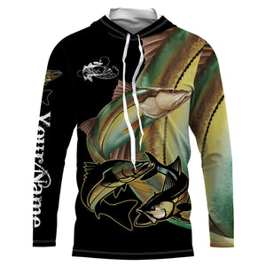 Snook fish saltwater fishing Customize UV protection long sleeves fishing shirts, gifts for fishing lover NQS2453