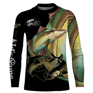 Snook fish saltwater fishing Customize UV protection long sleeves fishing shirts, gifts for fishing lover NQS2453