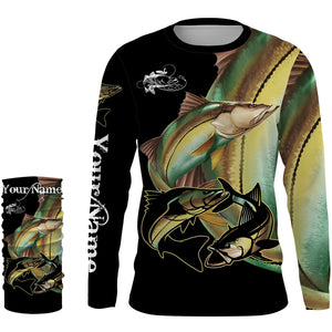 Snook fish saltwater fishing Customize UV protection long sleeves fishing shirts, gifts for fishing lover NQS2453
