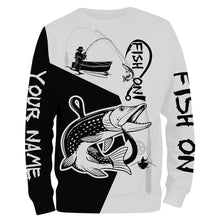 Load image into Gallery viewer, Northern Pike Fish On Custome Name 3D All Over Printed Shirts For Adult And Kid Personalized Fishing gift NQS336