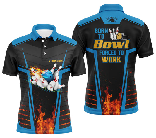 Custom bowling shirt for men – personalized team jersey front view
