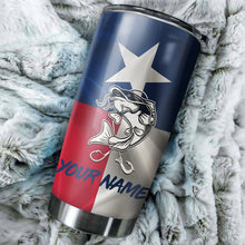 Load image into Gallery viewer, 1PC Texas Catfish fishing tumbler Customize name Stainless Steel Tumbler Cup Personalized Fishing gift fishing team - NQS810