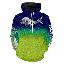 Load image into Gallery viewer, Mahi Mahi ( Dorado) Fishing Skin 3D All Over print shirts personalized fishing Gift for Adult and kid NQS564