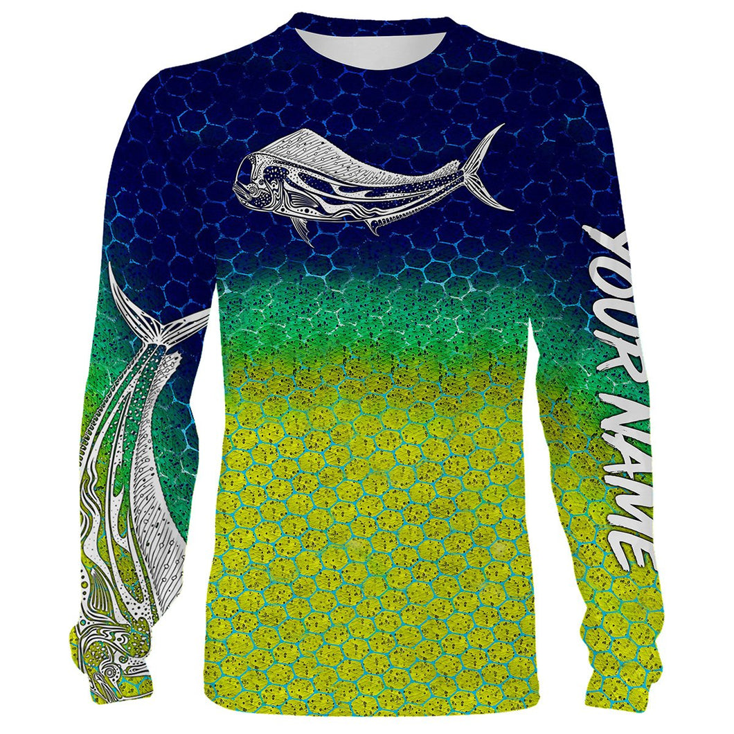 Mahi Mahi ( Dorado) Fishing Skin 3D All Over print shirts personalized fishing Gift for Adult and kid NQS564