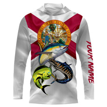Load image into Gallery viewer, Florida saltwater fishing Mahi mahi, wahoo, tuna custom Long Sleeve Fishing Shirts NQS979