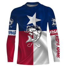 Load image into Gallery viewer, Catfish Tattoo fishing Texas Flag 3D All Over print shirts saltwater personalized fishing apparel for Adult and kid NQS445