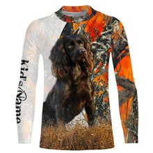 Load image into Gallery viewer, Boykin spaniel dog hunting orange camo Custom Name Full Printing Shirts, Boykin spaniel Hunting Gifts NQS4138