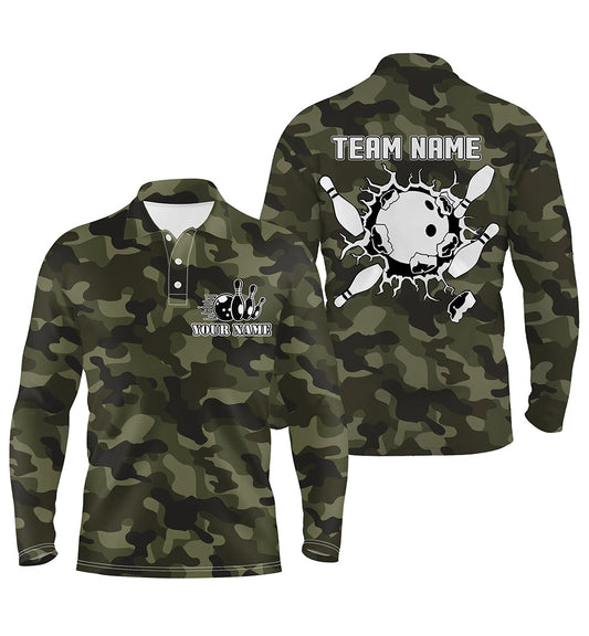 personalized bowling shirt for men – custom name design side view