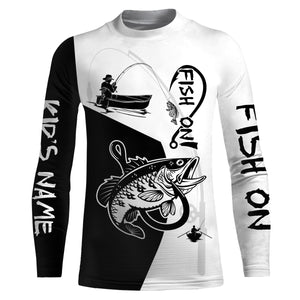 Bass Fish On Custome Name 3D All Over Printed Shirts For Adult And Kid Personalized Fishing gift NQS355