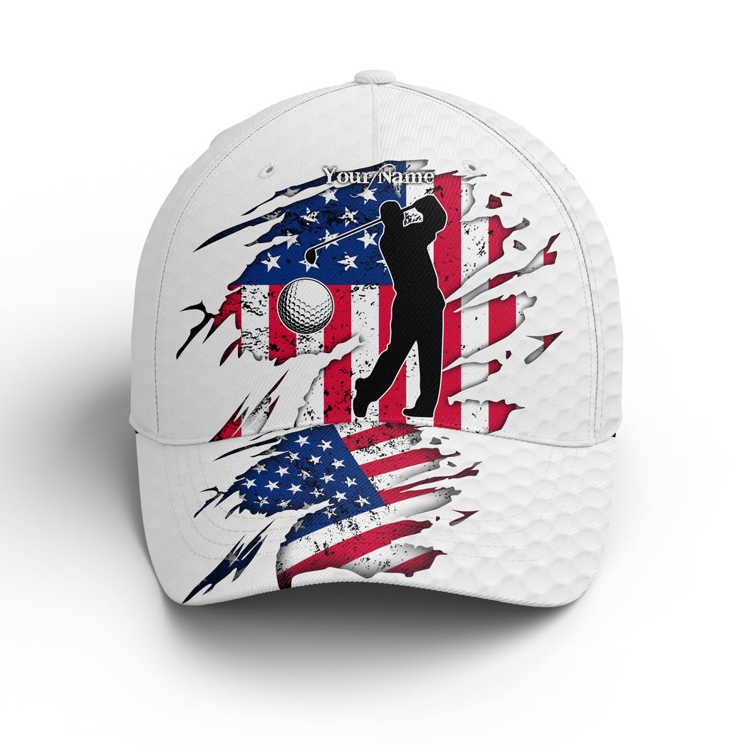 Golf club custom name American flag patriotic Custom golf hat Unisex Baseball golf cap NQS2224