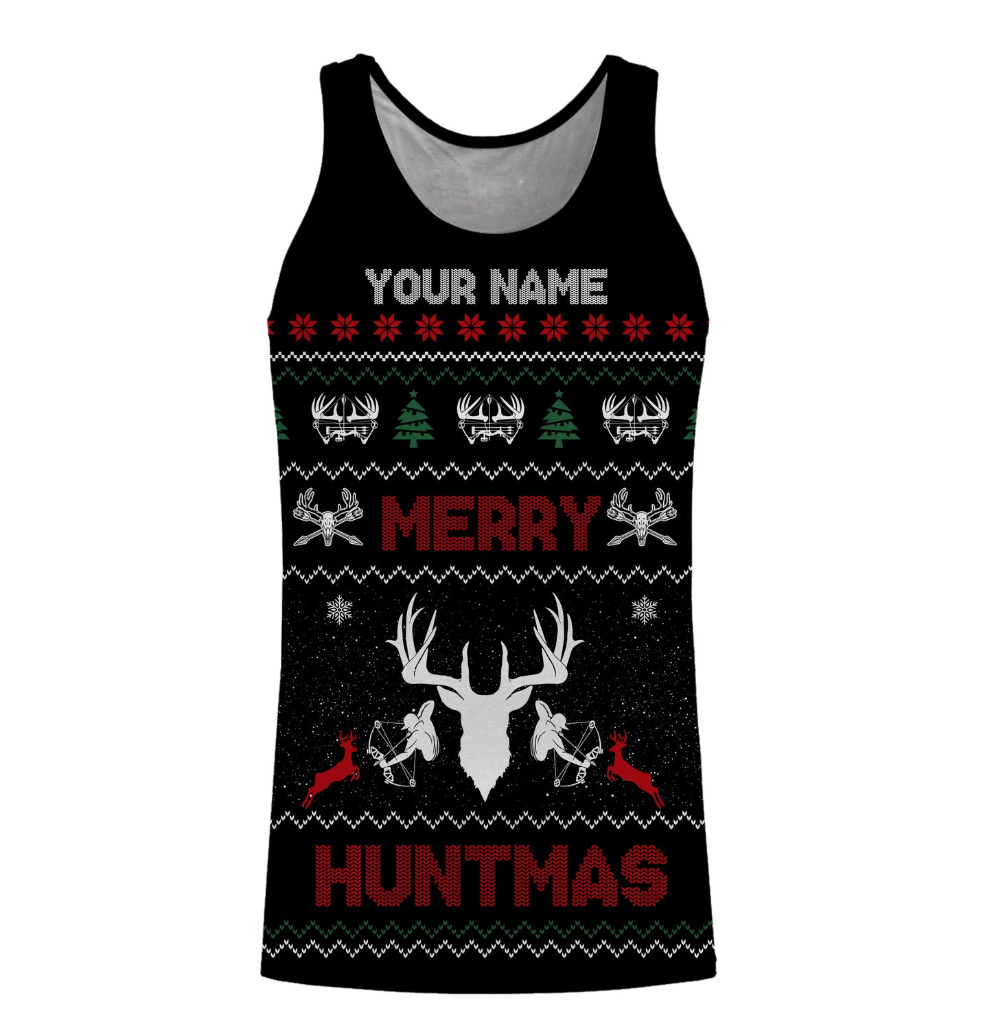 Deer hunter Merry huntmas custom funny ugly Christmas sweatshirt all over printed shirts, hunter gift NQS4174