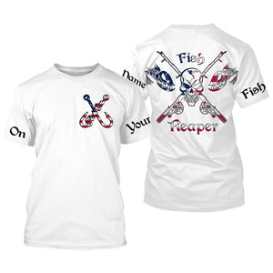 Fish Reaper Fish on American flag patriot fishing Custom Name 3D sun protection Fishing Shirts jerseys NQS3498