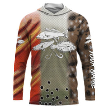 Load image into Gallery viewer, Texas Slam Redfish, trout, flounder UV protection Custom name long sleeves fishing shirts NQS879