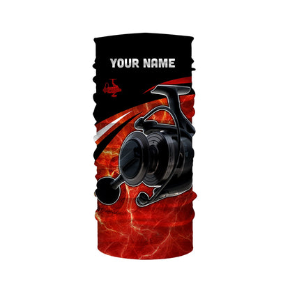 Fishing reel red and black performance Fishing Shirts Custom Name 3D All over printed shirts NQS2533