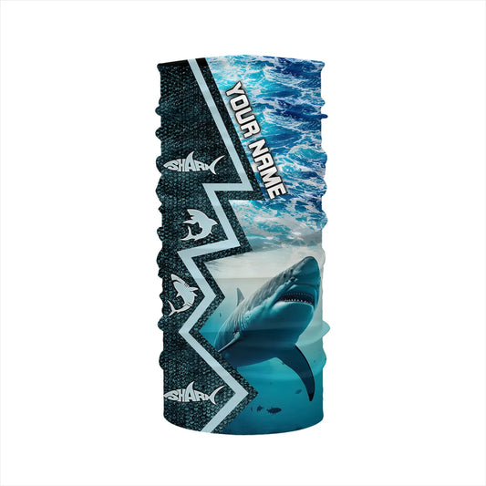 Shark Fishing Custom blue sea wave camo long sleeve performance Fishing Shirt, shark fishing jerseys NQS5042