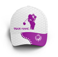 Load image into Gallery viewer, Women Golfer hat custom name multi-color white golf hats Unisex Baseball women golf hats, golfing gift NQS5061