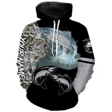 Load image into Gallery viewer, Chinook Salmon (King salmon) Fishing Winter Ice Fishing Camo custom 3D All Over print shirts NQS405