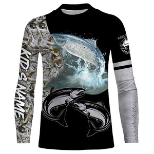 Chinook Salmon (King salmon) Fishing Winter Ice Fishing Camo custom 3D All Over print shirts NQS405
