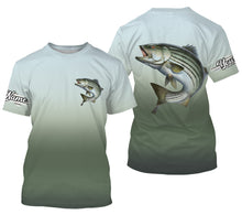 Load image into Gallery viewer, Striped Bass fishing Custom sun protection long sleeve fishing jersey, Striper fishing shirts NQS4050