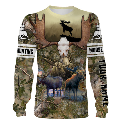 Moose hunting 3d camouflage shirts buck animal- personalized hunting shirts NQSD33