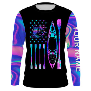 Kayak bass fishing American flag galaxy Custom long sleeves fishing shirts, camo leggings NQSD221