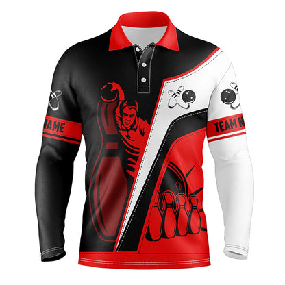 Personalized bowling jersey  – custom men team shirt flat lay