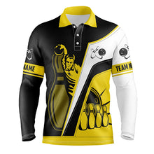 Load image into Gallery viewer, Custom Mens polo bowling shirts, Personalized men&#39;s bowling jerseys, bowling team jerseys multicolor NQS5201
