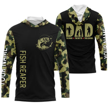 Load image into Gallery viewer, Dad The man, the myth, the legend camo Bass fishing shirts custom sun protection fishing gift for dad NQS1166