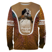 Load image into Gallery viewer, English Setter Pheasant hunting dog Custom name All over print Shirts, Personalized Hunting gifts FSD4002