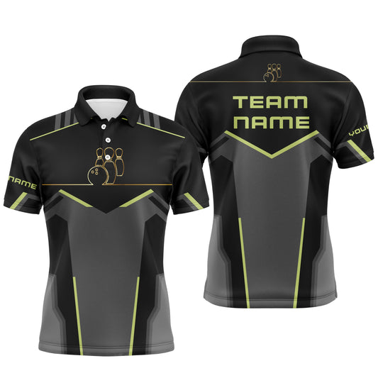Custom bowling shirt for men – personalized team jersey front view