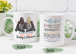 Custom name friends mug, white Mugs for Women, Custom funny gifts for friends, unique present for best friends - NQSD262