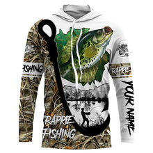 Load image into Gallery viewer, Crappie fishing shirts custom camouflage Fish hook sun protection shirt, Fishing gifts for Men FSD3470