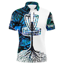 Load image into Gallery viewer, Disc Golf Men Polo Shirt Blue Camo Custom name All over print shirt, Personalized Disc Golf Gifts FSD3483