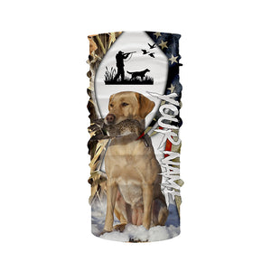 Duck Hunting Dog Yellow Labs Waterfowl Camo American Flag Custom All Over Printed Shirts FSD3487