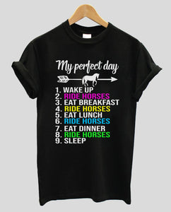 Horse Lover Shirt Horseback Riding Horse Shirt My perfect day - Love Horse shirt for Men, Women - FSD843