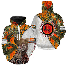 Load image into Gallery viewer, Deer Hunting &quot;Live Free Hunt Hard&quot; Orange camo 3D All Over print shirts - Personalized Hunting gifts FSD3498