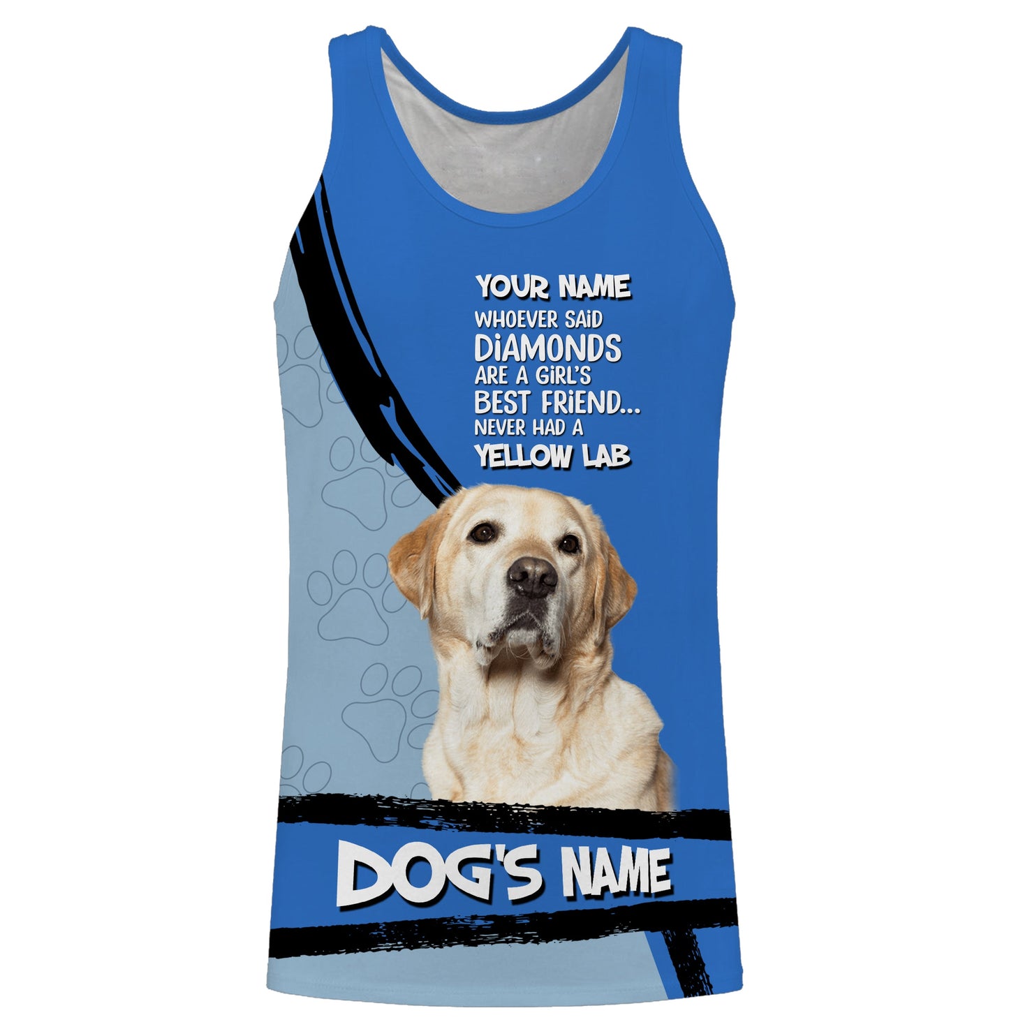 Yellow Labs Custom Name 3D All over printed Shirt, Cute Labrador Retriever Dog Funny Dog Saying shirt, Personalized Gift FSD3087