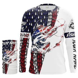 Walleye Fishing 4th of July American flag Shirts Patriotic gifts for Fisherman, Gift for Dad Christmas, Birthday FSD2142