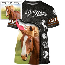 Load image into Gallery viewer, Love Horse Customized name and photo 3D All over print Shirts - FSD137