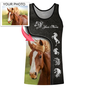 Love Horse Customized name and photo 3D All over print Shirts - FSD137