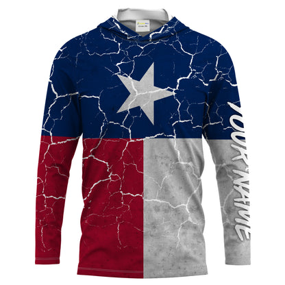 Distressed Texas Flag Performance Shirts Sun/UV Protection - Personalized Texas Apparel, Gifts for Men, Women and Kid FSD2188
