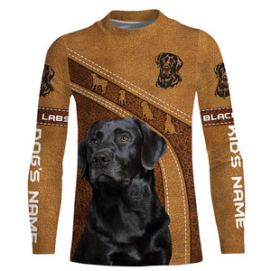 Black Labrador Retriever customize Name 3D All Over Printed Shirts, Gifts for black Labs lovers FSD3451