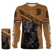 Load image into Gallery viewer, Black Labrador Retriever customize Name 3D All Over Printed Shirts, Gifts for black Labs lovers FSD3451