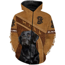 Load image into Gallery viewer, Black Labrador Retriever customize Name 3D All Over Printed Shirts, Gifts for black Labs lovers FSD3451