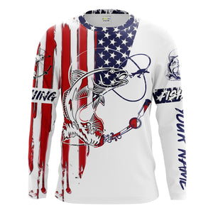Fishing Shirt American Flag Redfish Red Drum fishing Apparel for Adult and Kid, Personalized Patriotic fishing gifts FSD2316