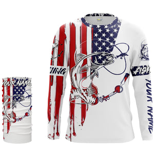 Fishing Shirt American Flag Redfish Red Drum fishing Apparel for Adult and Kid, Personalized Patriotic fishing gifts FSD2316