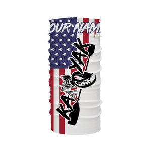 Kayak Fishing American Flag Sun/UV Protection Shirts UPF30+ - Personalized Kayak Fishing Clothing  FSD2335