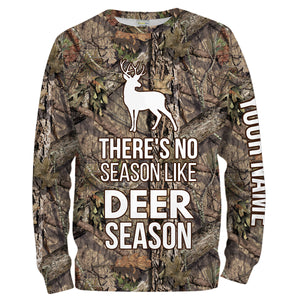 "There's No Season Like Deer Season" Custom name Full printing Shirts for Men, Women Funny Hunting Gifts FSD2338